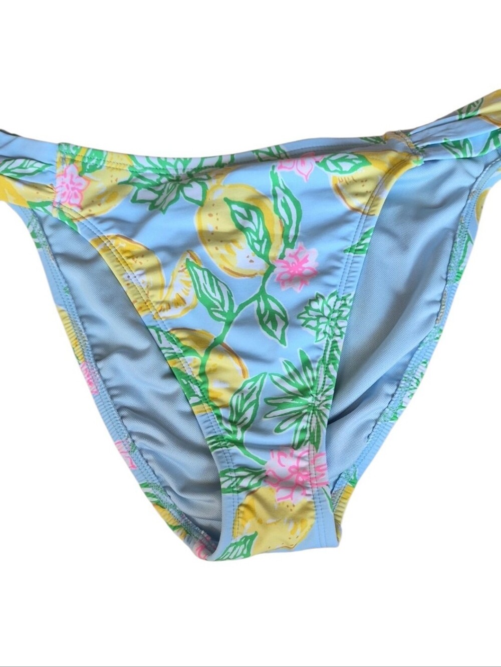 Lilly Pulitzer Clancy Bikini Bottom Size 8 Make Lemonade Blue Floral NWT